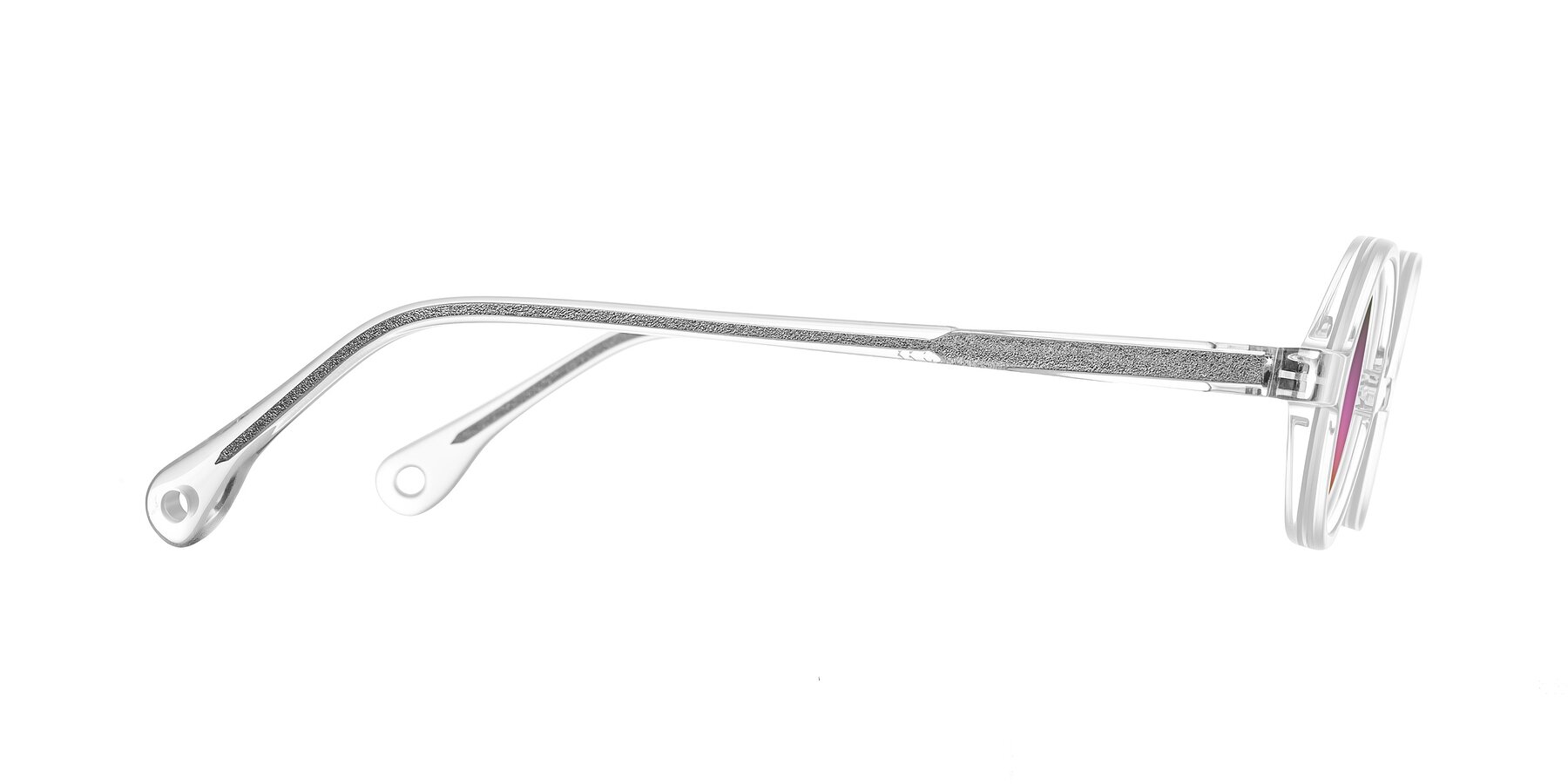 Side of Hominid in Clear with Pink Mirrored Lenses