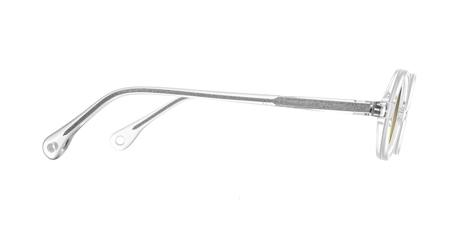 Side of Hominid in Clear with Gold Mirrored Lenses