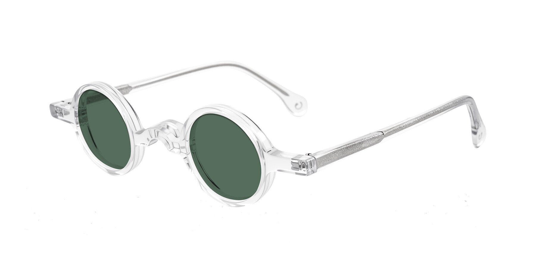 Angle of Hominid in Clear with Green Polarized Lenses