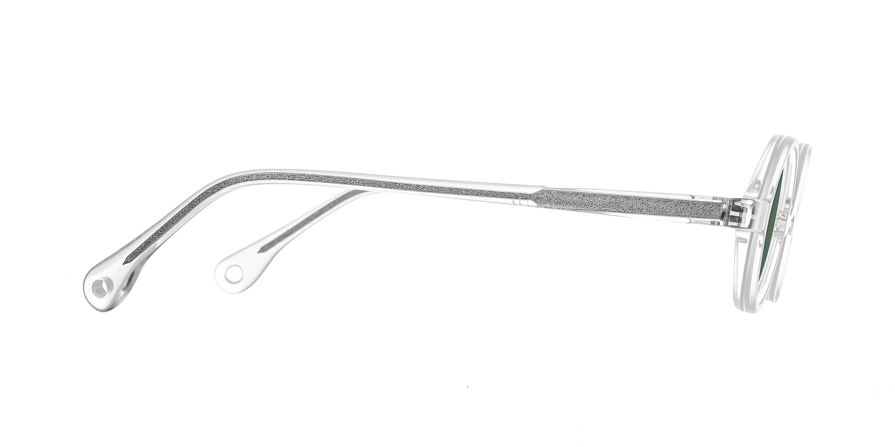 Side of Hominid in Clear with Green Polarized Lenses