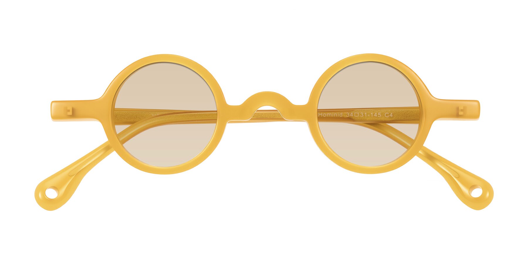 Folded Front of Hominid in Honey with Light Brown Tinted Lenses