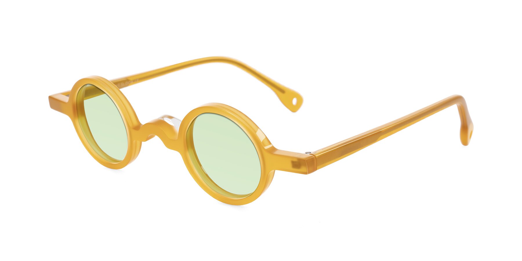 Angle of Hominid in Honey with Light Green Tinted Lenses