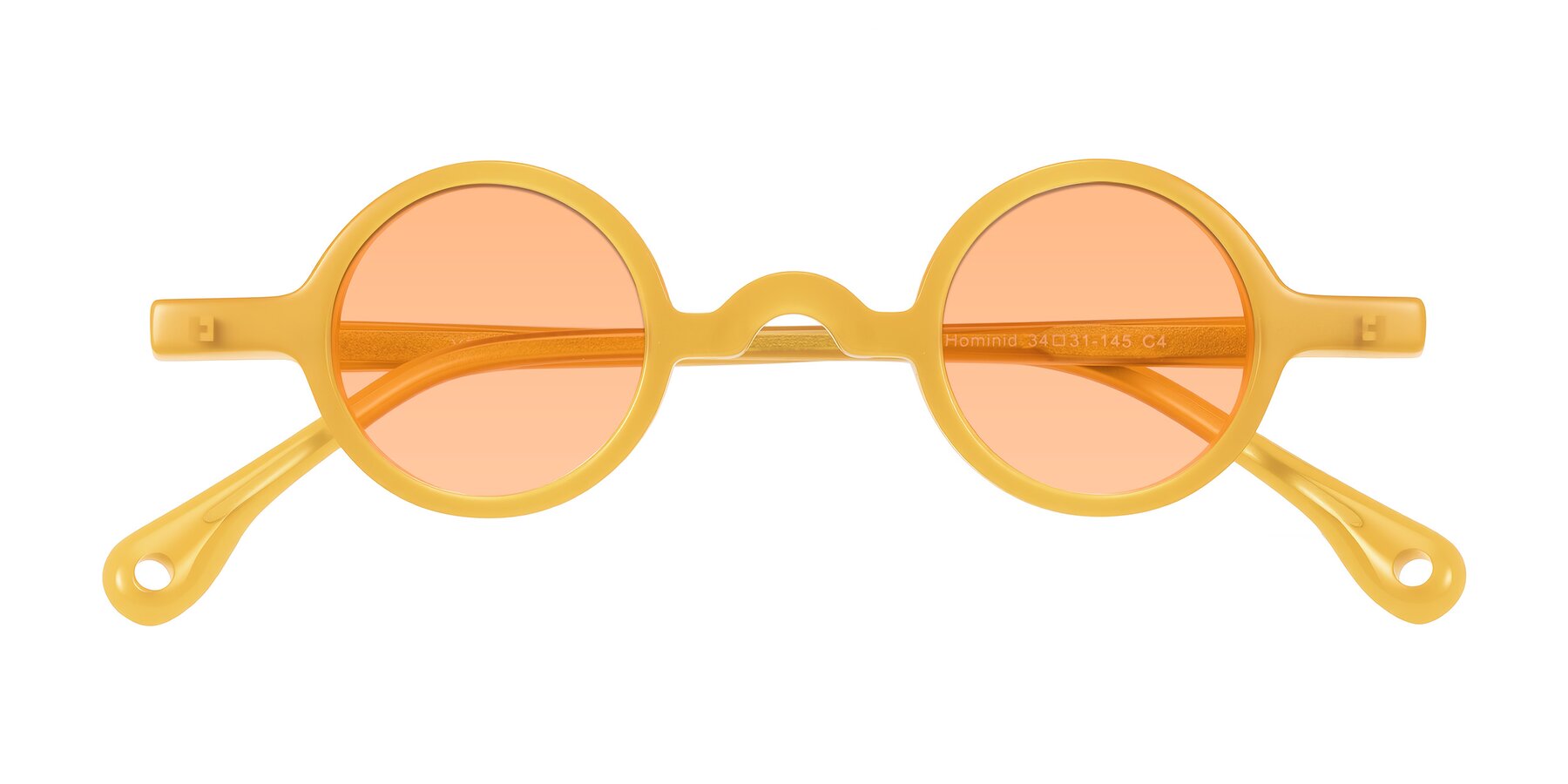 Folded Front of Hominid in Honey with Light Orange Tinted Lenses