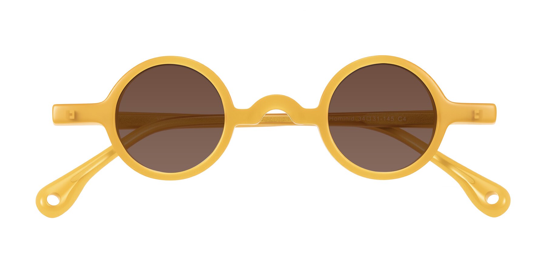 Folded Front of Hominid in Honey with Brown Tinted Lenses