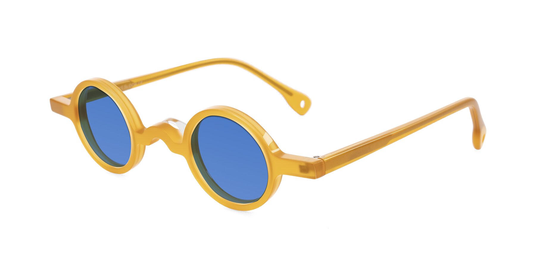 Angle of Hominid in Honey with Blue Tinted Lenses