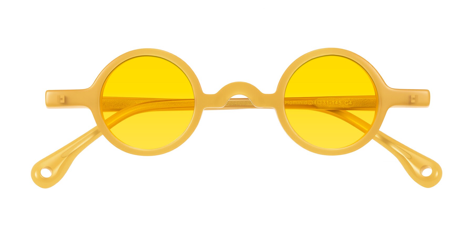 Folded Front of Hominid in Honey with Yellow Tinted Lenses