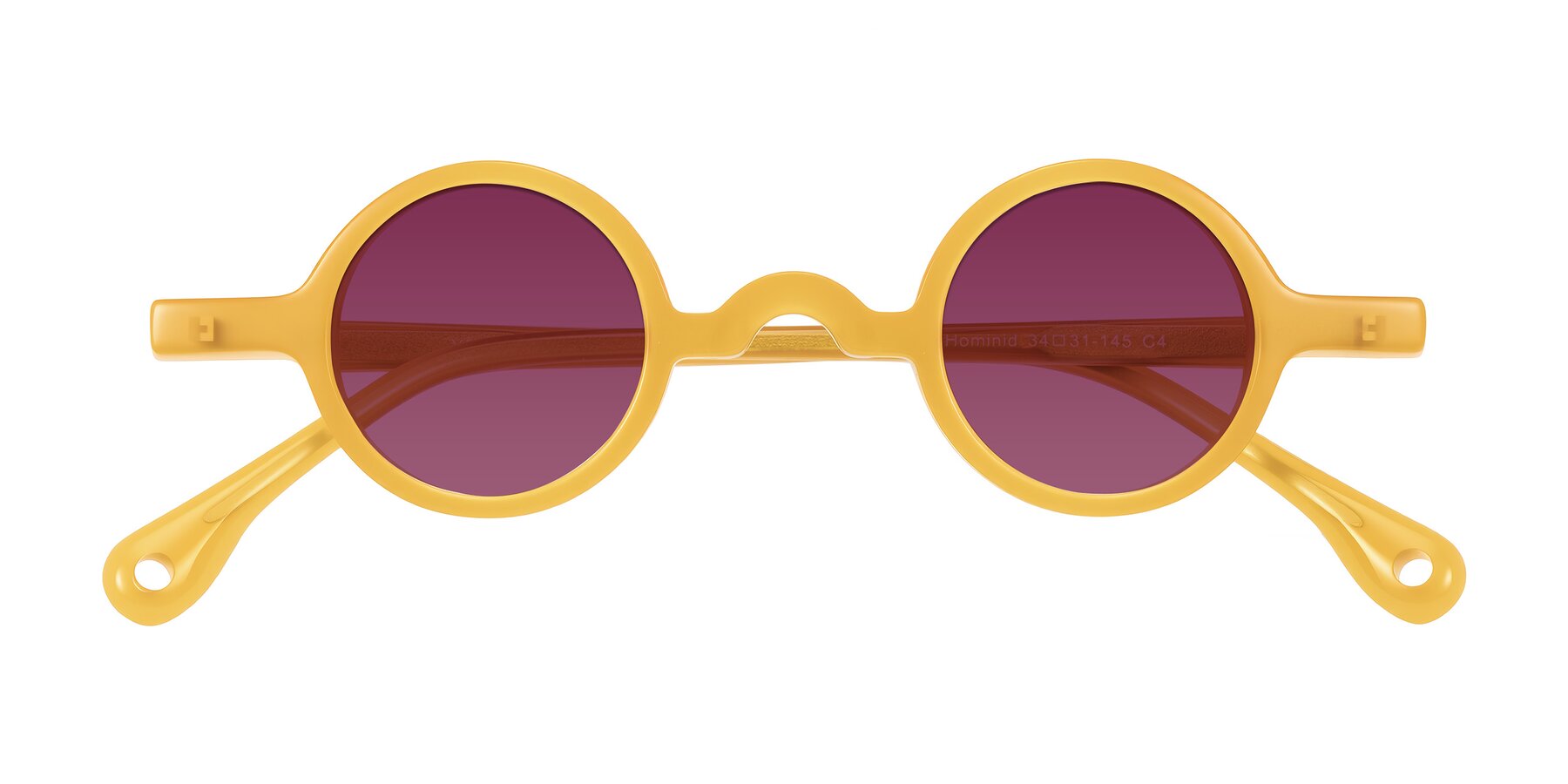 Folded Front of Hominid in Honey with Wine Tinted Lenses