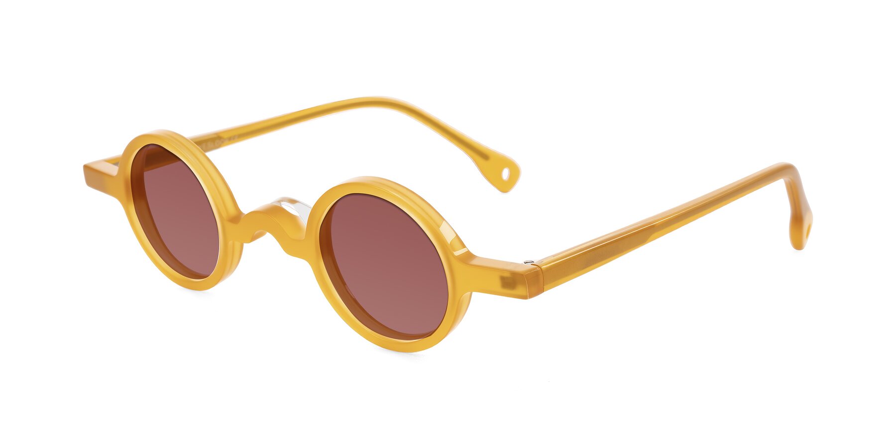 Angle of Hominid in Honey with Garnet Tinted Lenses