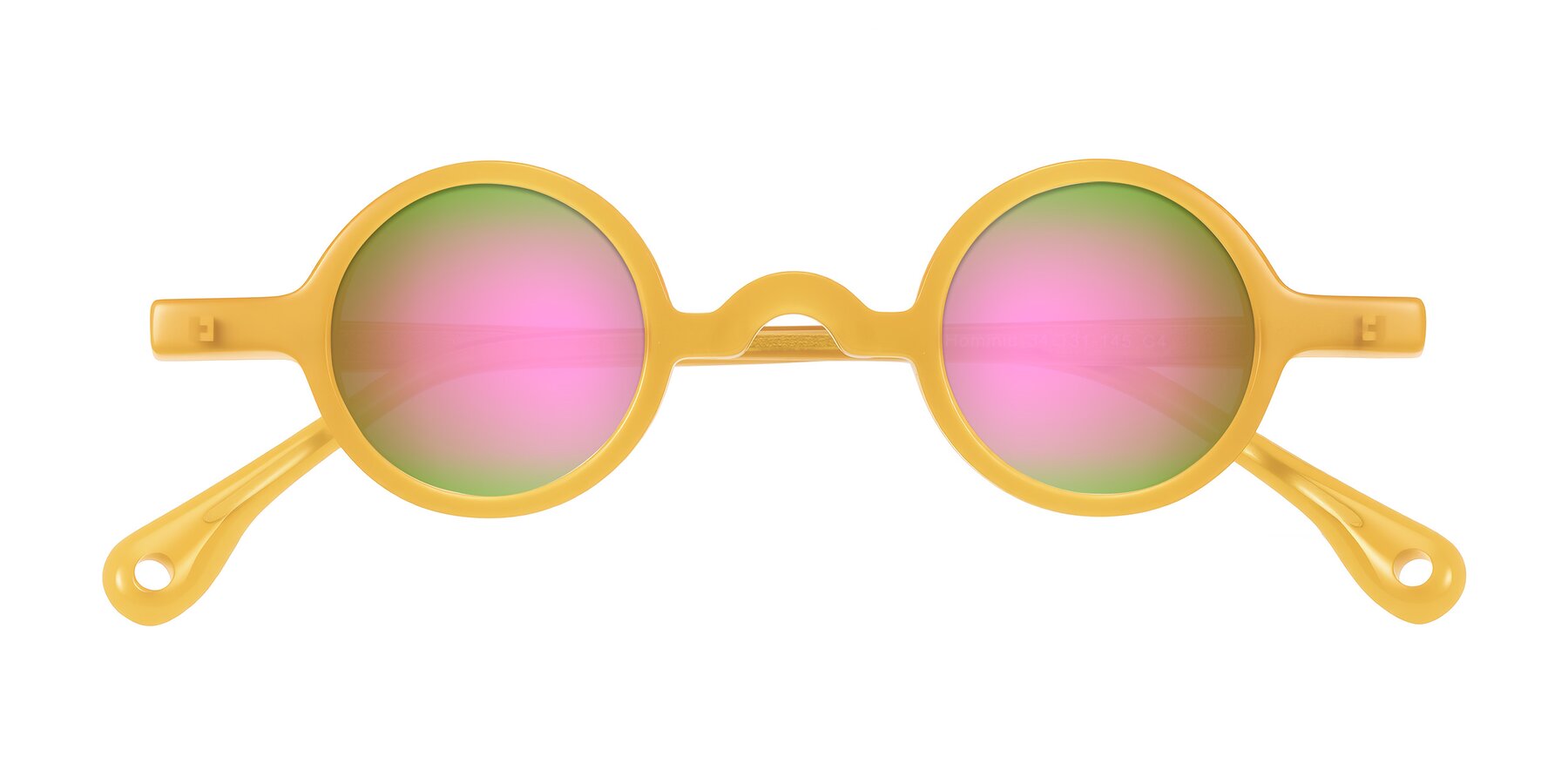 Folded Front of Hominid in Honey with Pink Mirrored Lenses