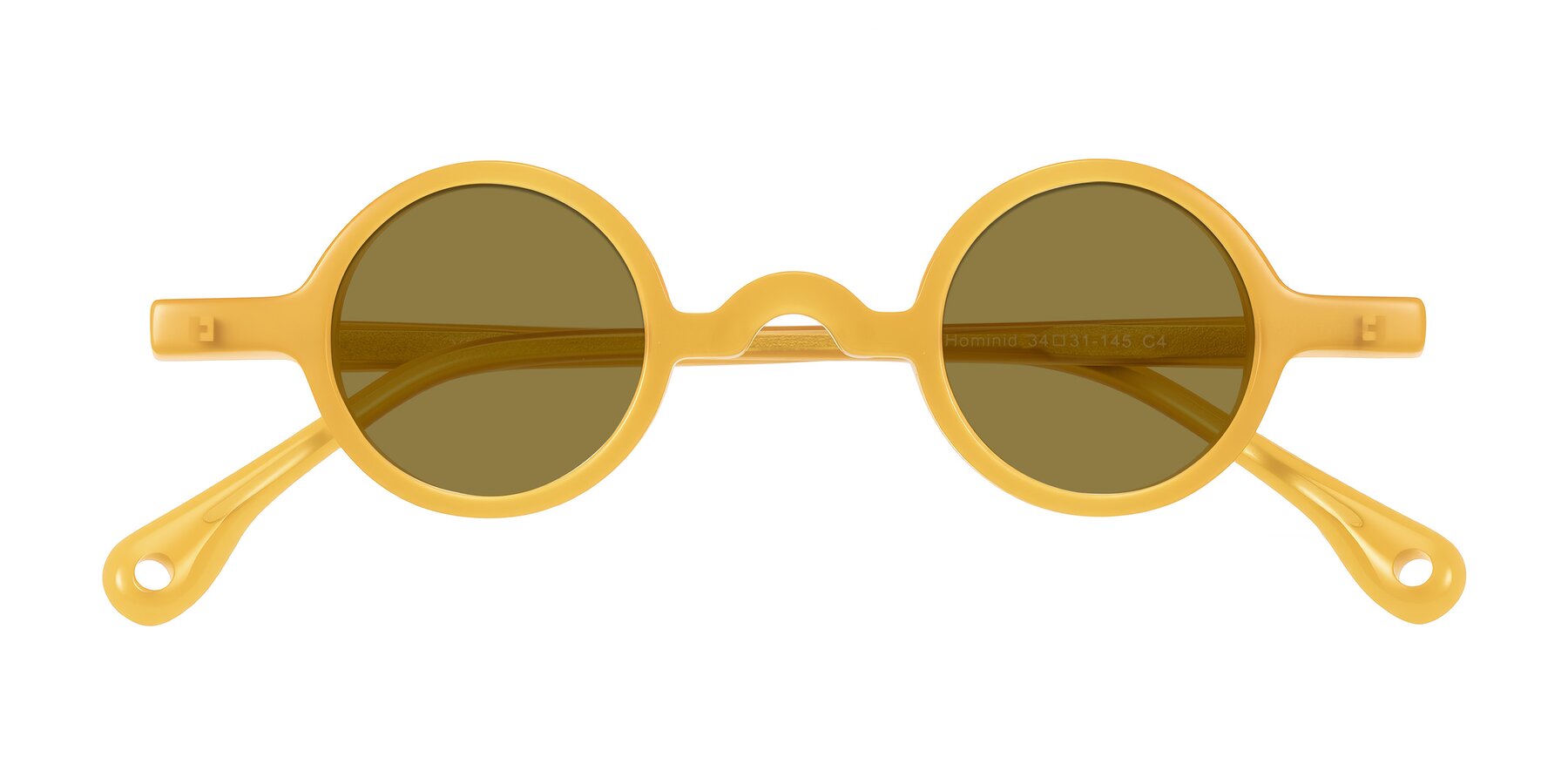 Folded Front of Hominid in Honey with Brown Polarized Lenses