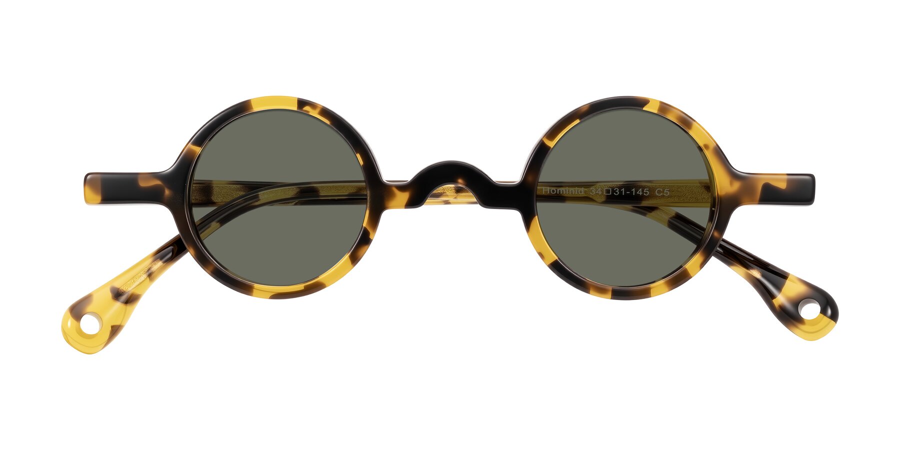 Folded Front of Hominid in Tortoise with Gray Polarized Lenses