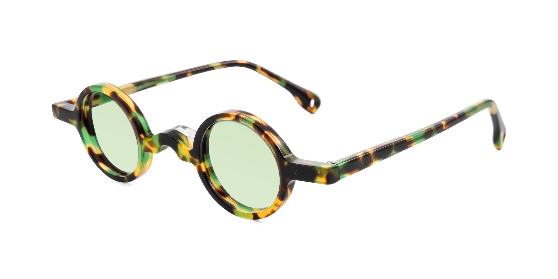 Angle of Hominid in Green Tortoise with Light Green Tinted Lenses