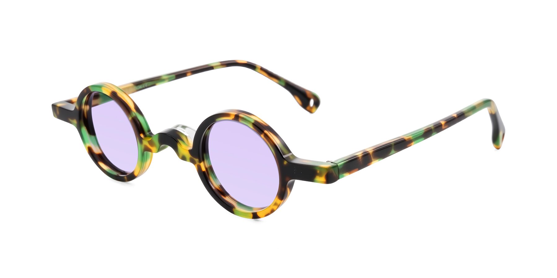 Angle of Hominid in Green Tortoise with Light Purple Tinted Lenses