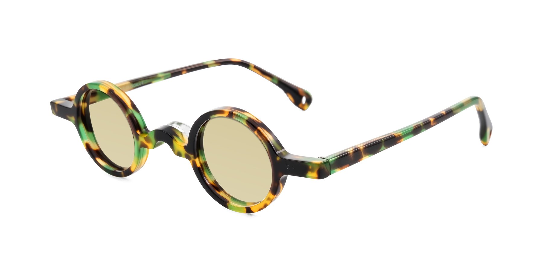Angle of Hominid in Green Tortoise with Light Champagne Tinted Lenses