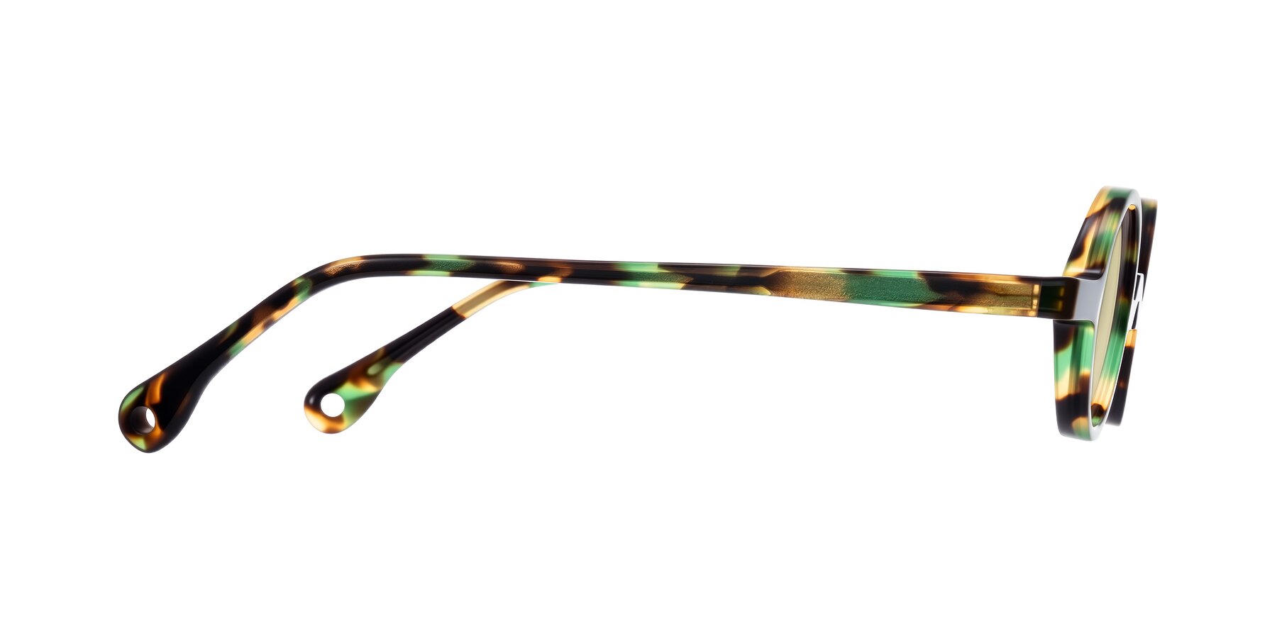 Side of Hominid in Green Tortoise with Light Champagne Tinted Lenses