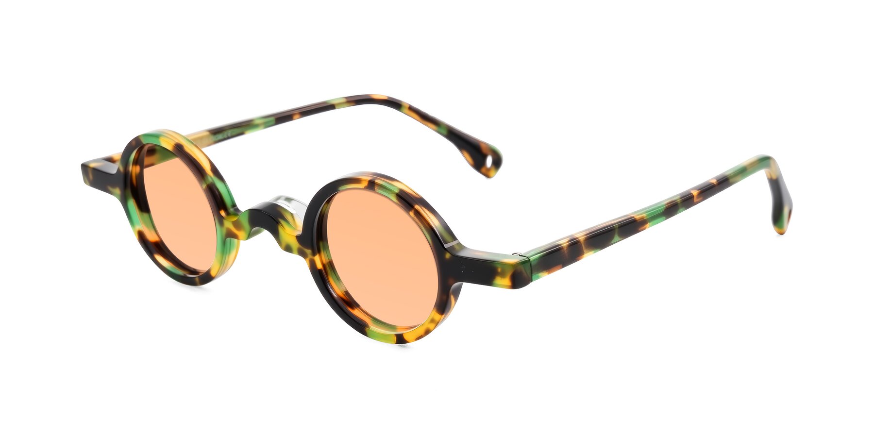 Angle of Hominid in Green Tortoise with Light Orange Tinted Lenses