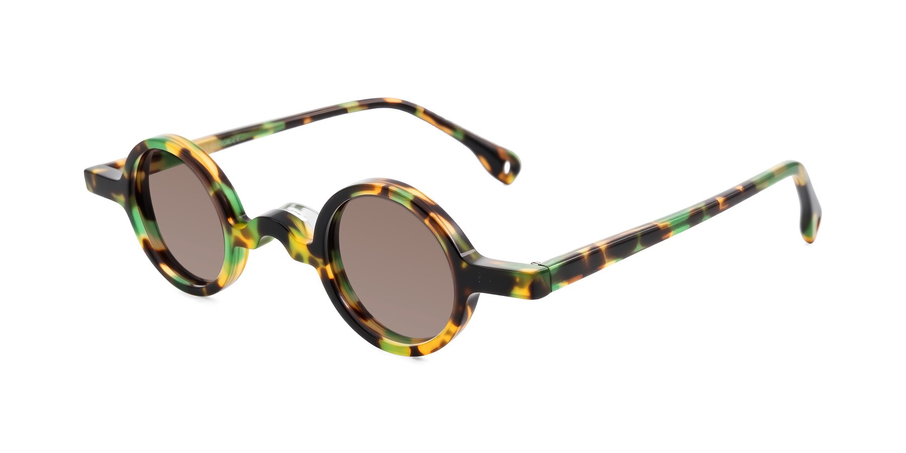 Angle of Hominid in Green Tortoise with Medium Brown Tinted Lenses
