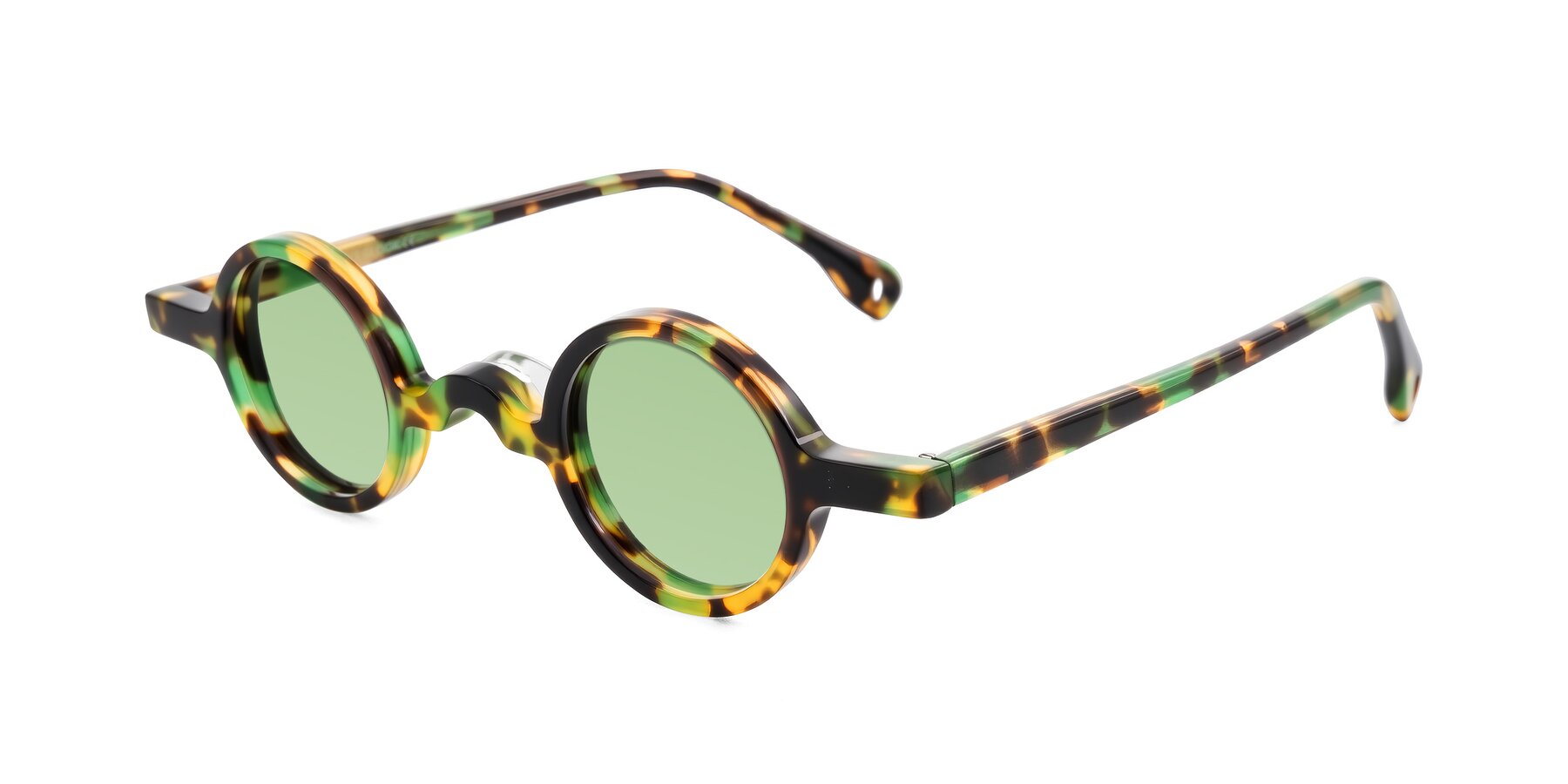 Angle of Hominid in Green Tortoise with Medium Green Tinted Lenses