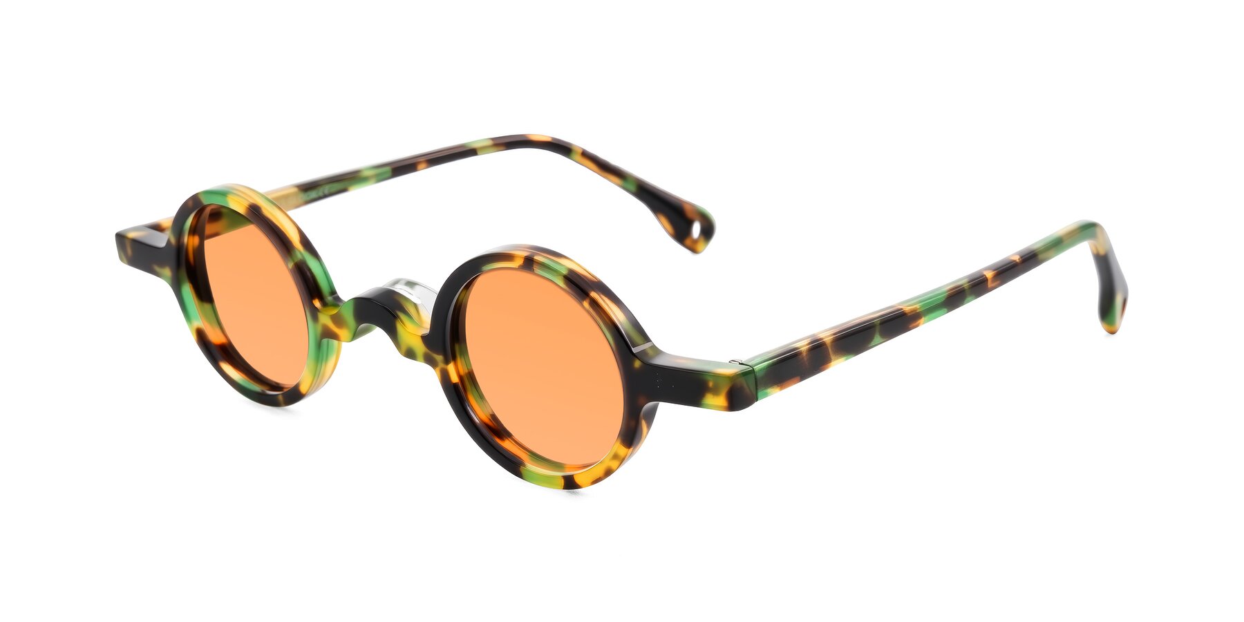 Angle of Hominid in Green Tortoise with Medium Orange Tinted Lenses