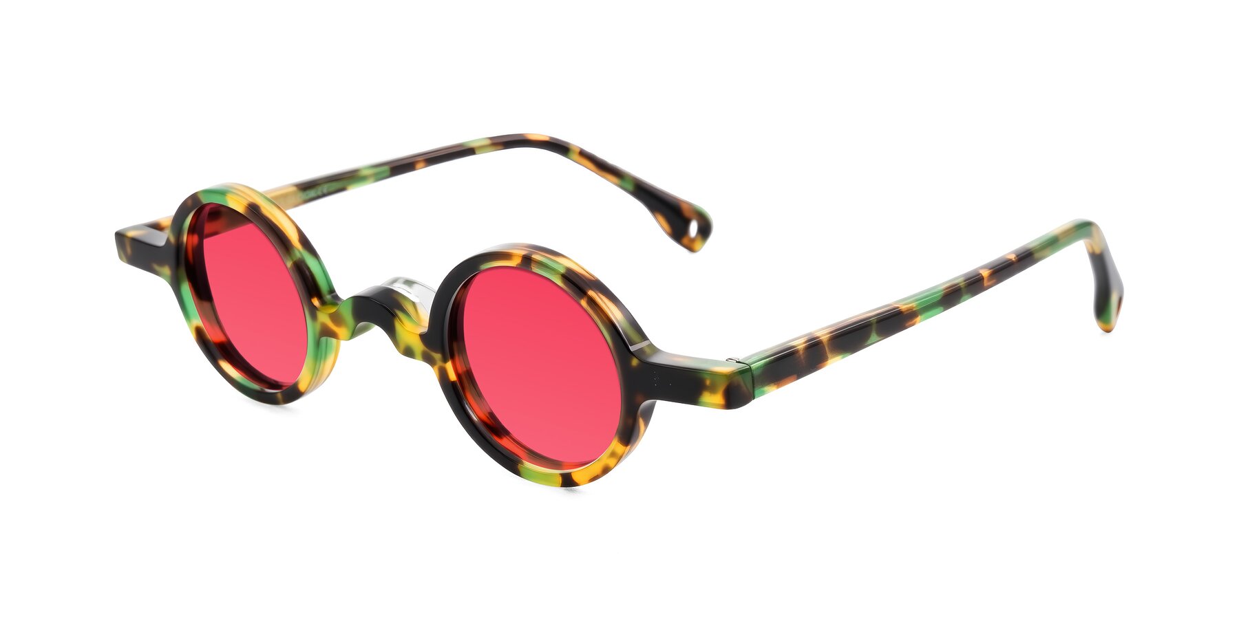 Angle of Hominid in Green Tortoise with Red Tinted Lenses