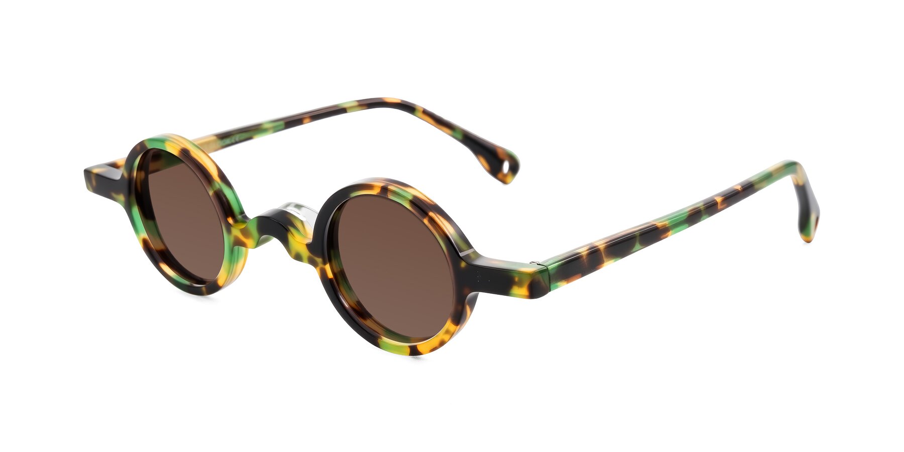 Angle of Hominid in Green Tortoise with Brown Tinted Lenses