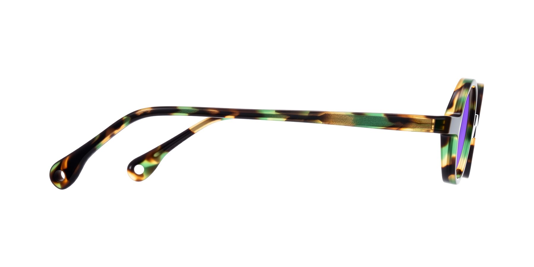 Side of Hominid in Green Tortoise with Purple Tinted Lenses