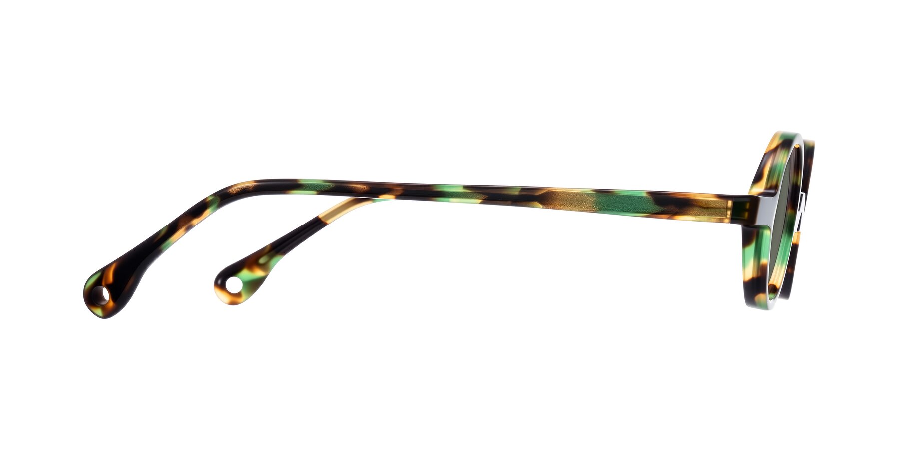 Side of Hominid in Green Tortoise with Gray Polarized Lenses