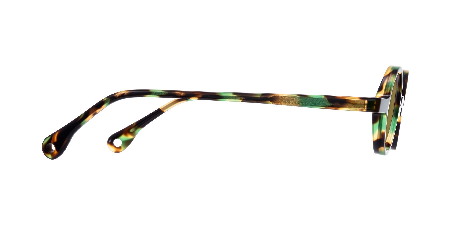 Side of Hominid in Green Tortoise with Brown Polarized Lenses
