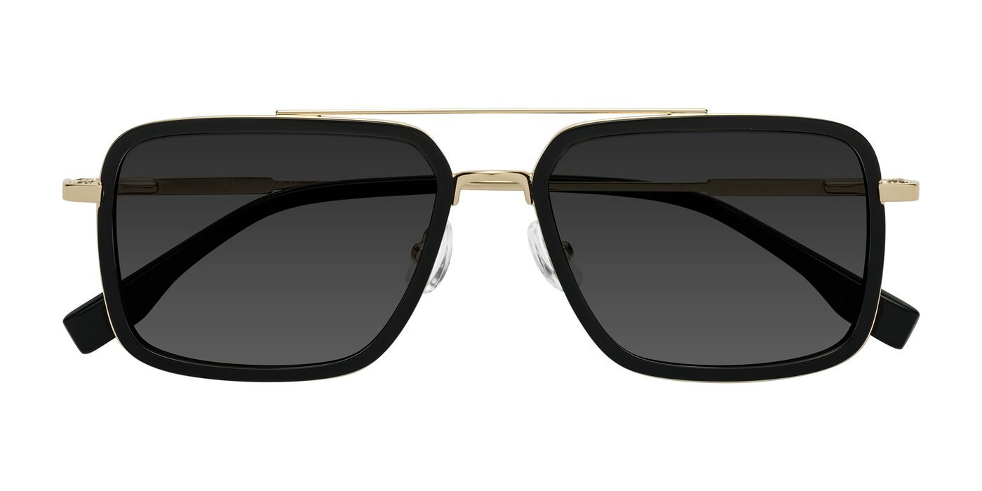 Tulip - Black / Gold Tinted Sunglasses