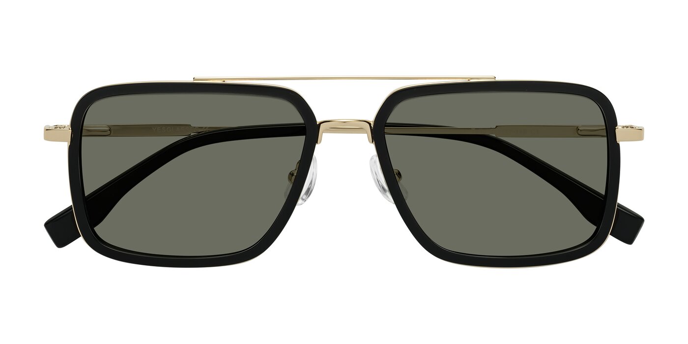 Tulip - Black / Gold Polarized Sunglasses