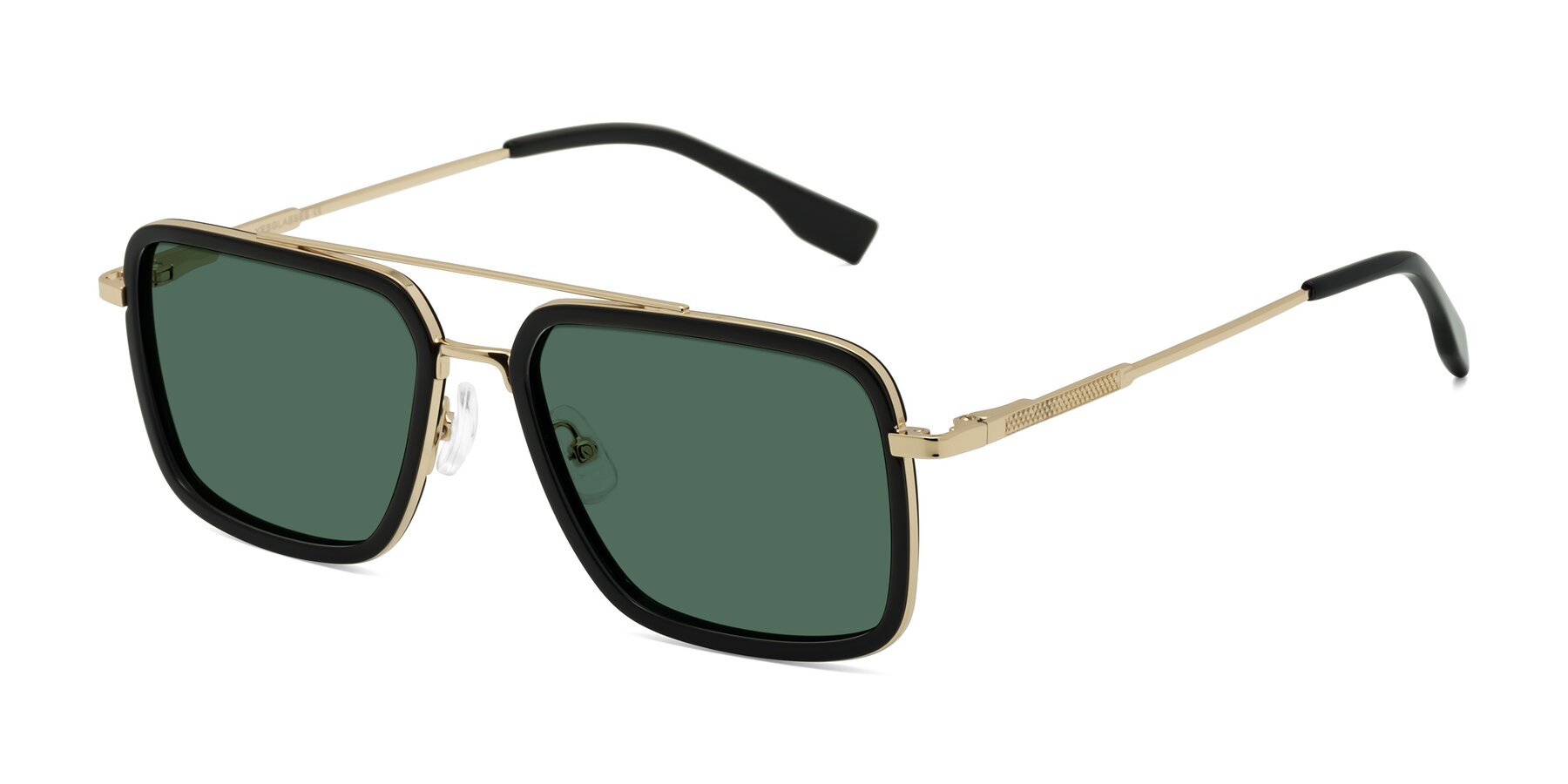 Angle of Tulip in Black-Gold with Green Polarized Lenses