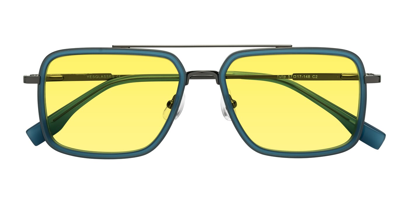 Tulip - Teal / Gunmetal Tinted Sunglasses