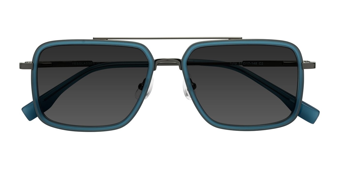 Tulip - Teal / Gunmetal Tinted Sunglasses