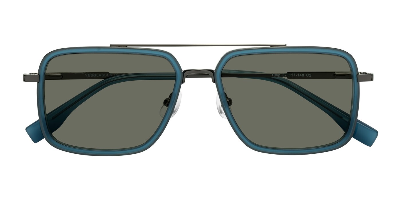 Tulip - Teal / Gunmetal Polarized Sunglasses