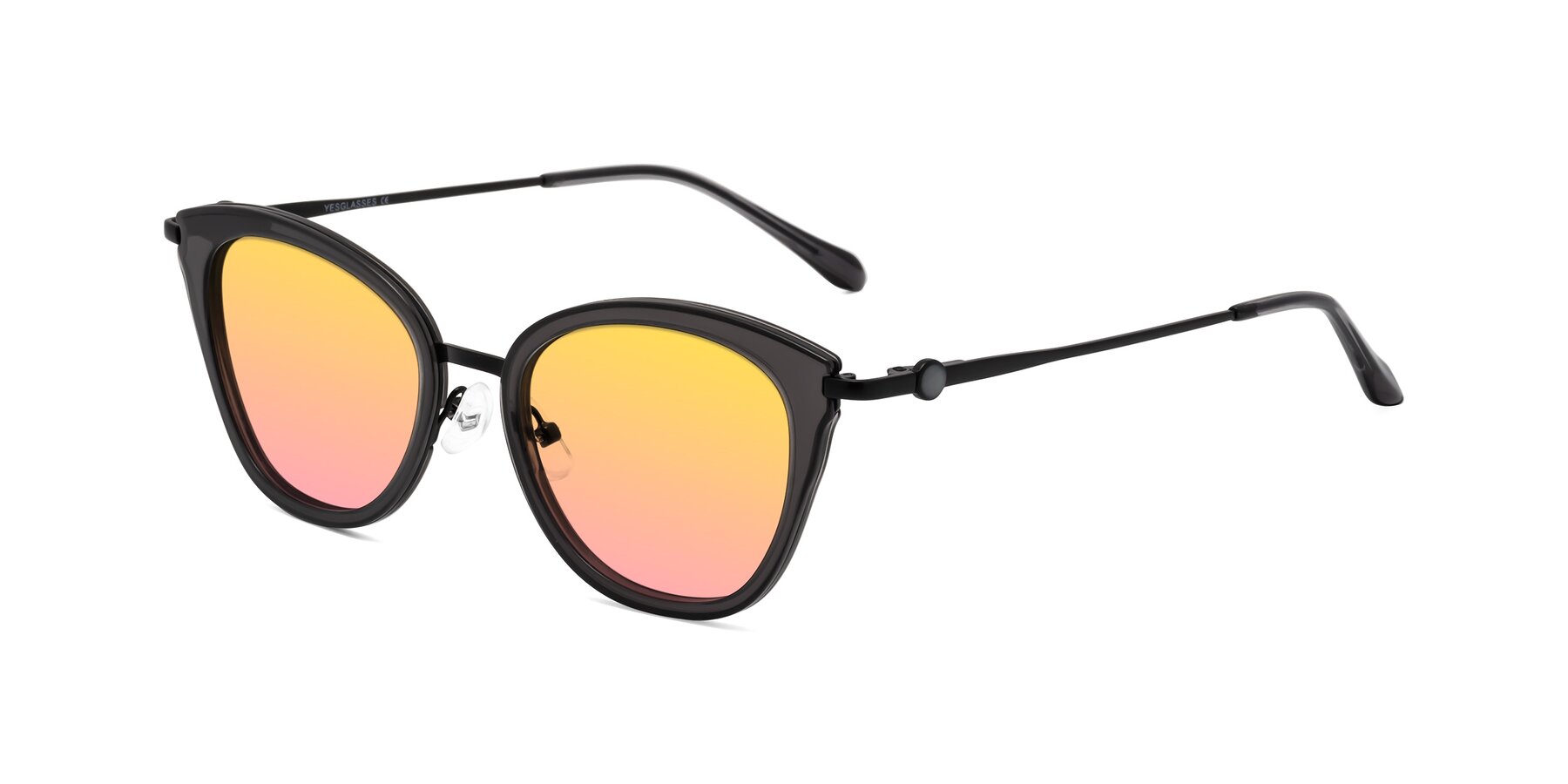 Angle of Zinnia in Gray with Yellow / Pink Gradient Lenses