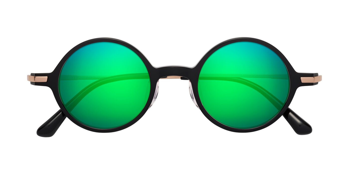 Coins - Black Flash Mirrored Sunglasses