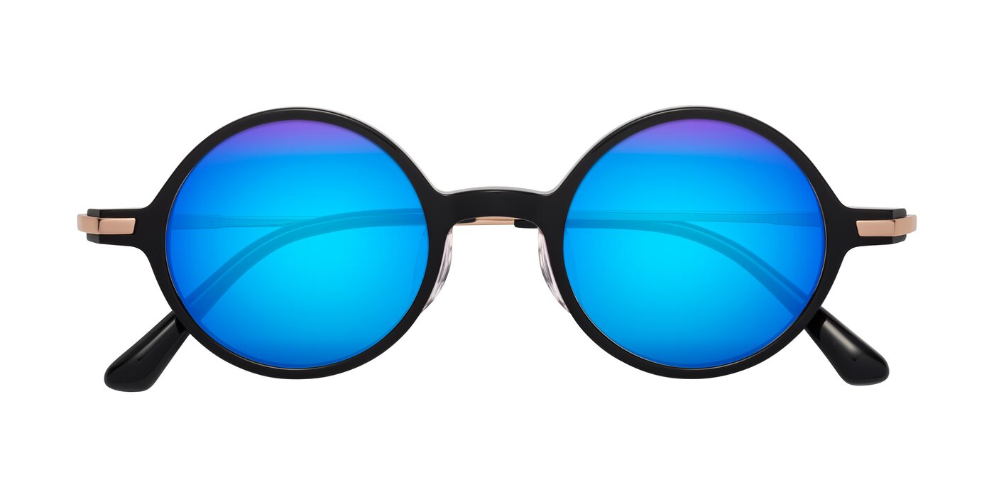 Coins - Black Flash Mirrored Sunglasses
