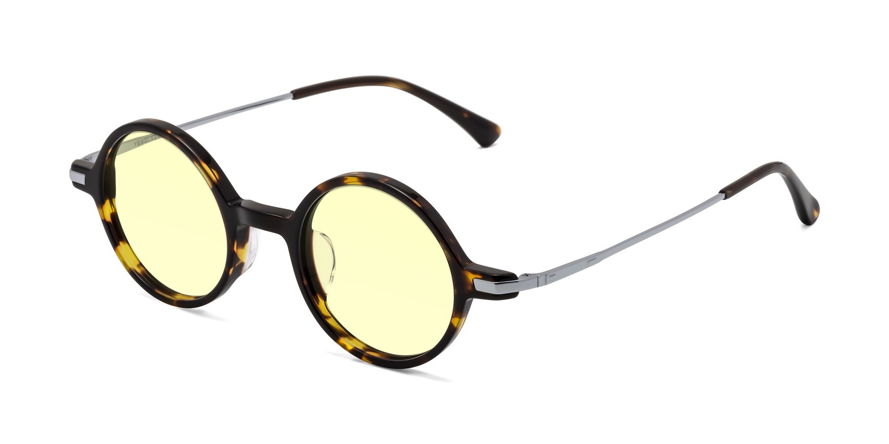 Angle of Coins in Tortoise with Light Yellow Tinted Lenses