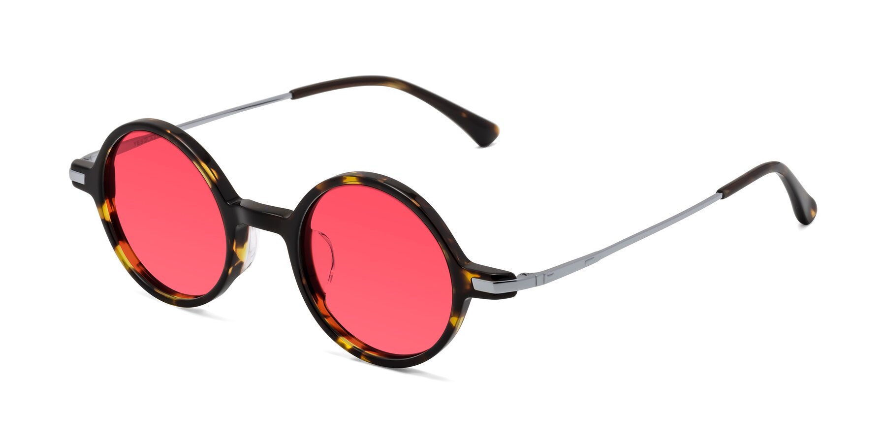 Angle of Coins in Tortoise with Red Tinted Lenses