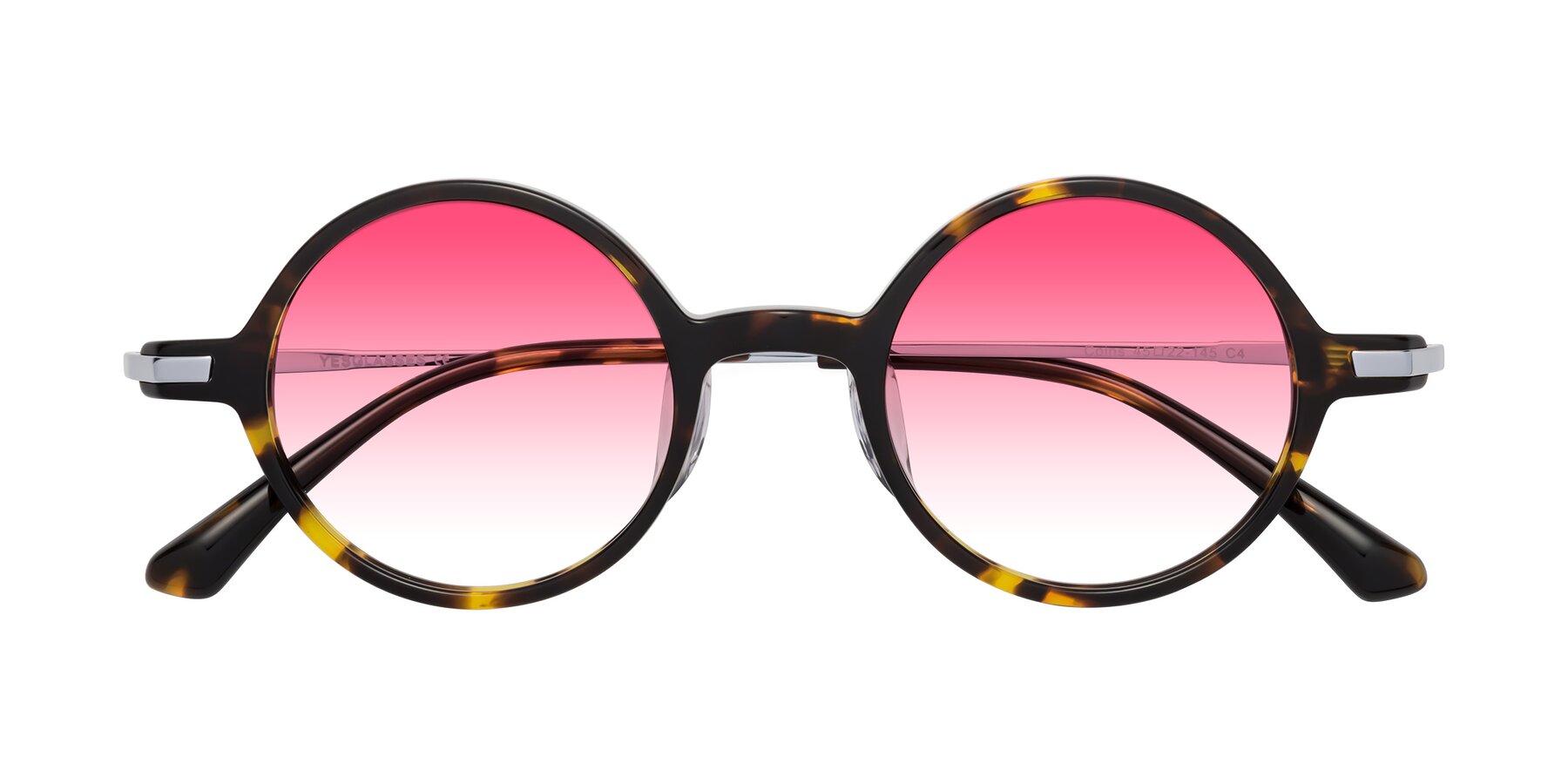 Folded Front of Coins in Tortoise with Pink Gradient Lenses