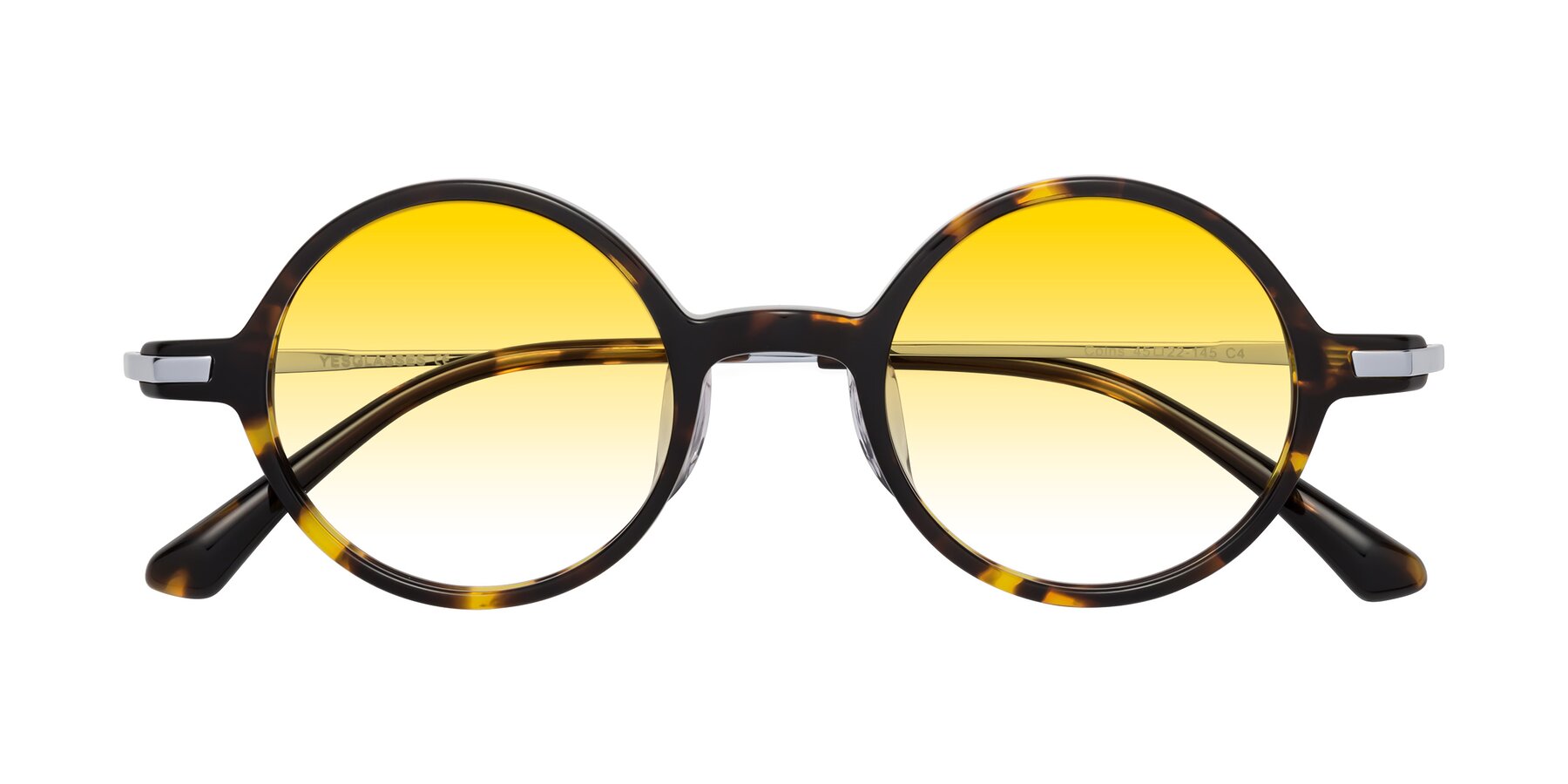 Folded Front of Coins in Tortoise with Yellow Gradient Lenses