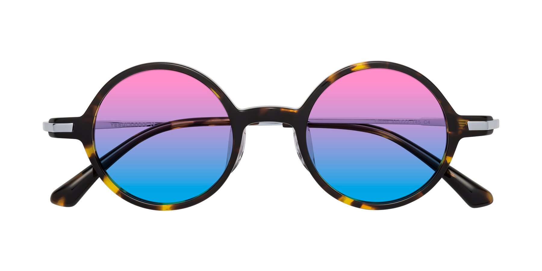 Folded Front of Coins in Tortoise with Pink / Blue Gradient Lenses