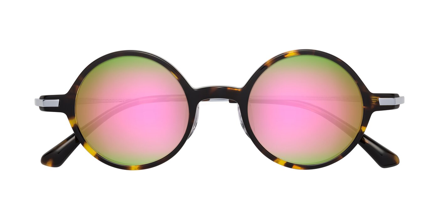 Coins - Tortoise Flash Mirrored Sunglasses