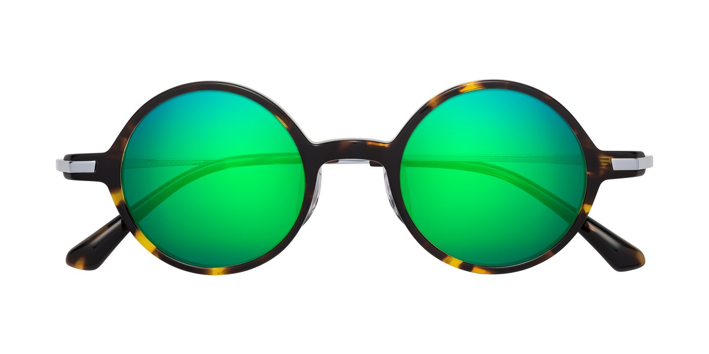 Coins - Tortoise Flash Mirrored Sunglasses