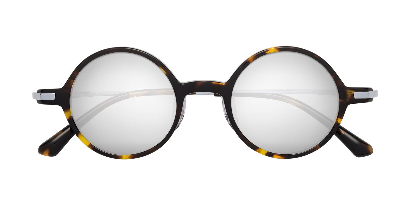 Coins - Tortoise Flash Mirrored Sunglasses