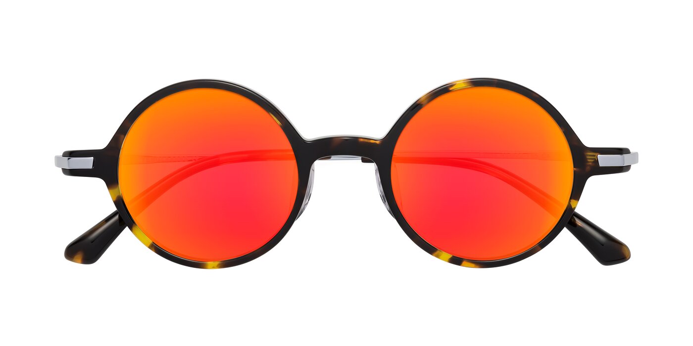 Coins - Tortoise Flash Mirrored Sunglasses