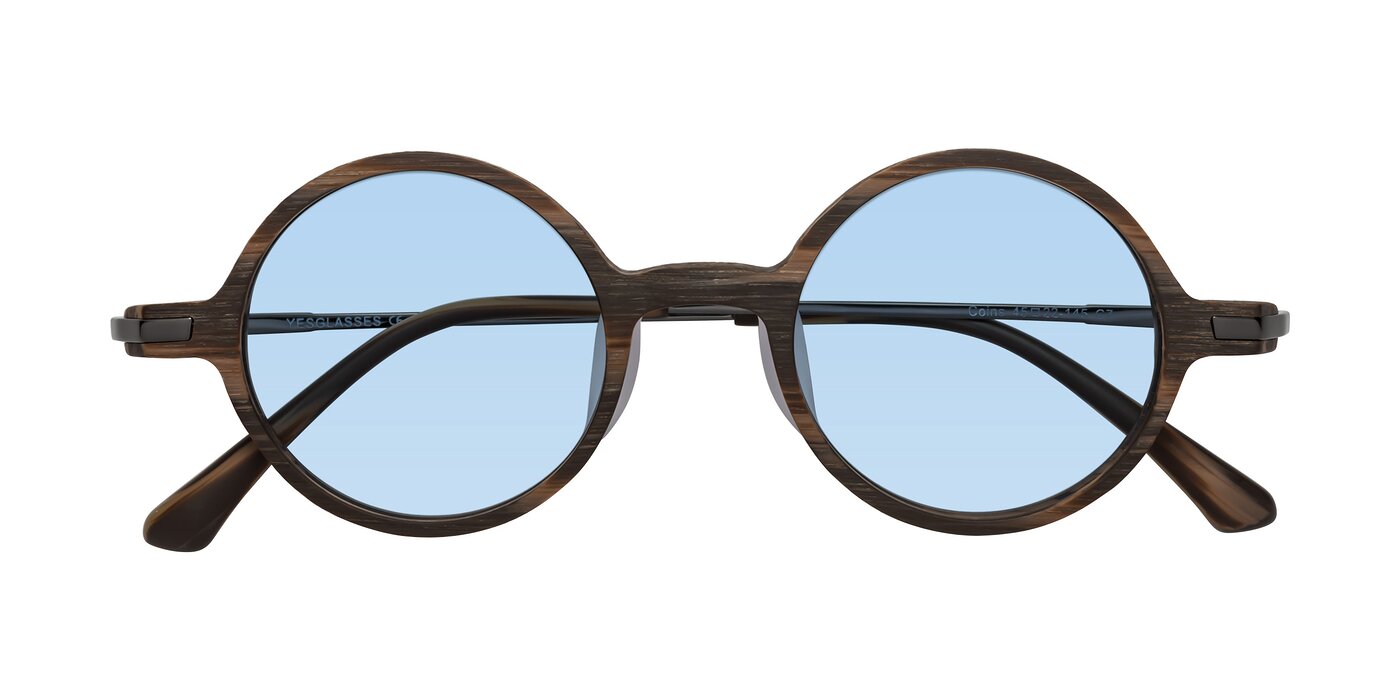 Coins - Brown Woodgrain Tinted Sunglasses