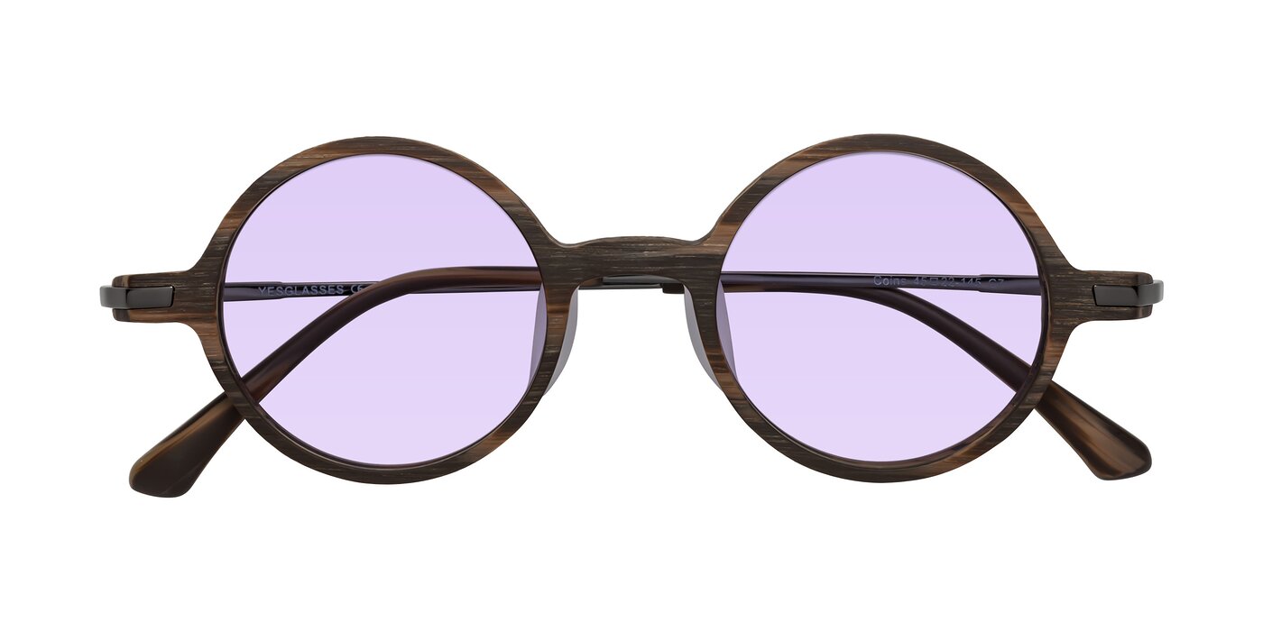 Coins - Brown Woodgrain Tinted Sunglasses