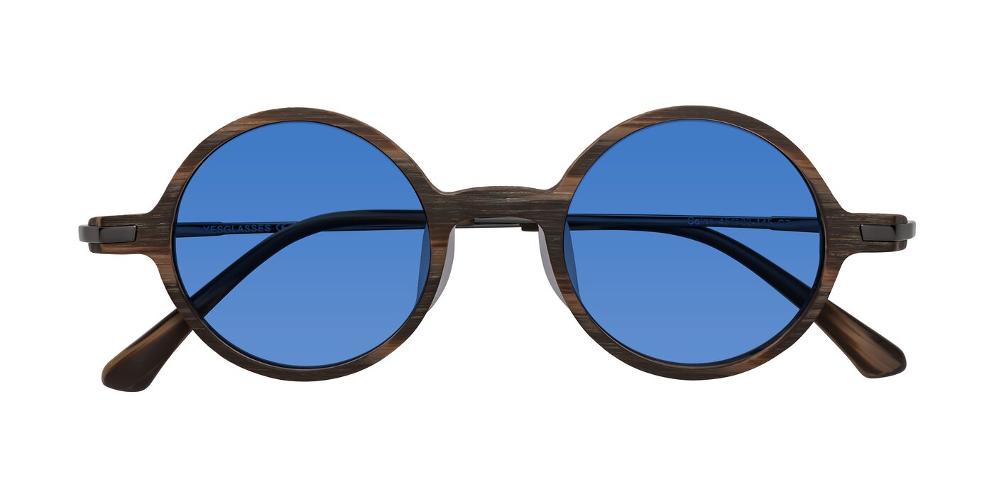 Coins - Brown Woodgrain Tinted Sunglasses