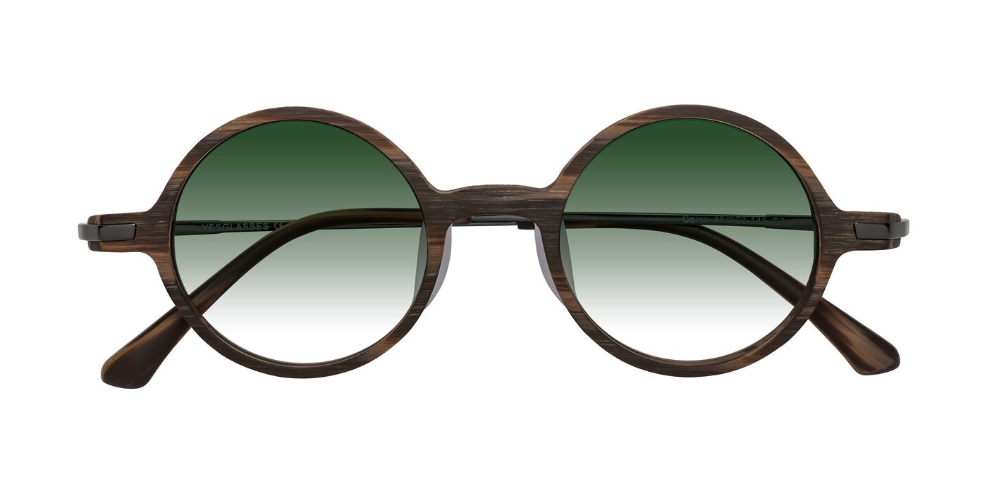 Coins - Brown Woodgrain Gradient Sunglasses